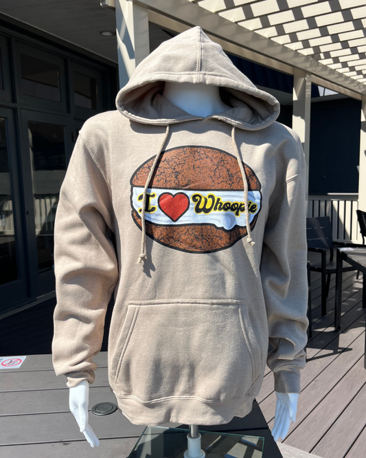 I Love Whoopie Hoodie- Tan