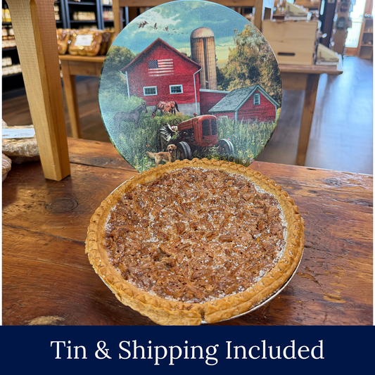 Salted Caramel Pecan Pie from Miller's with Pie Tin