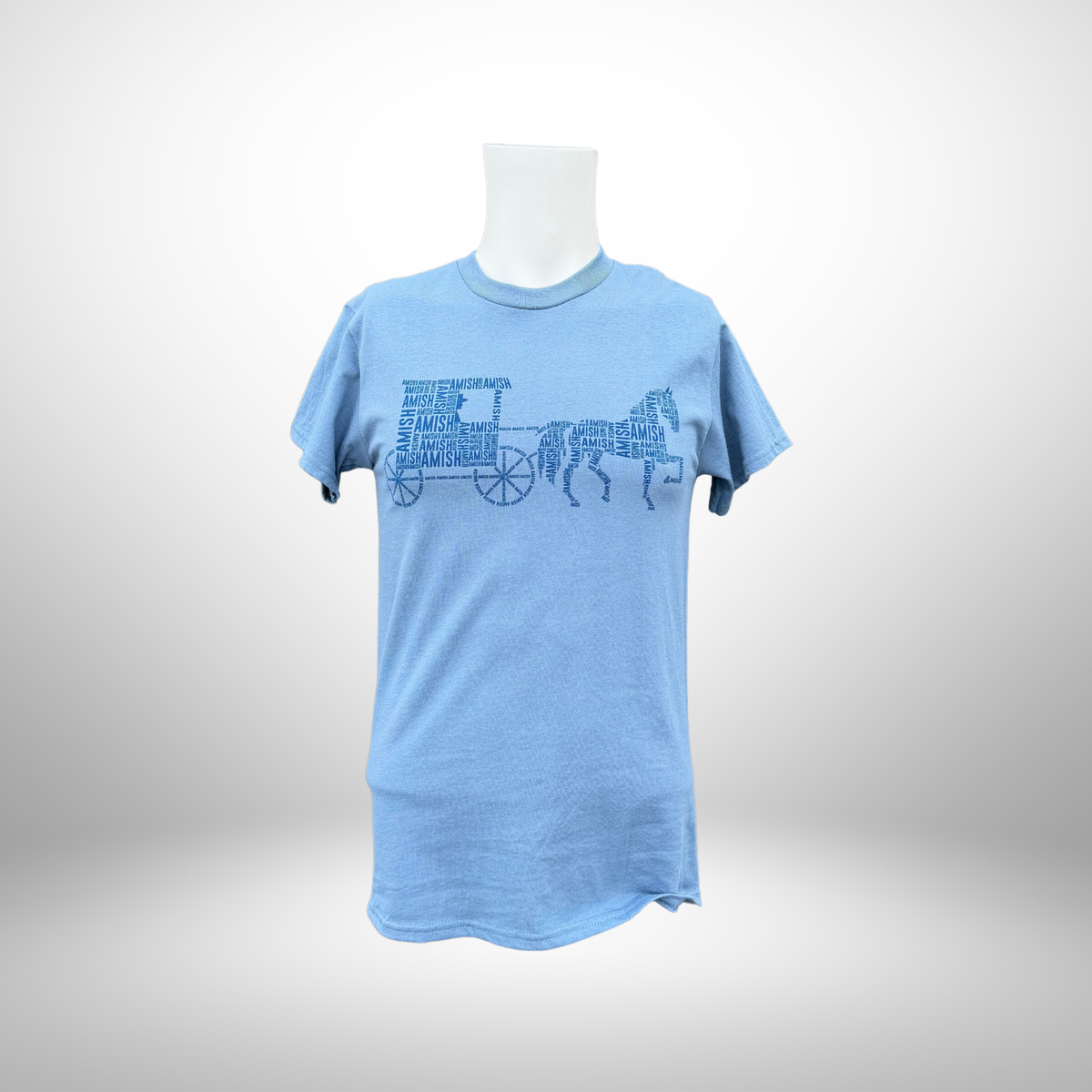 Blue Amish Horse & Buggy T-Shirt