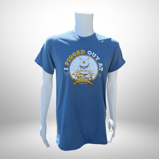 I Pigged Out at Miller’s Smorgasbord T-Shirt – Blue
